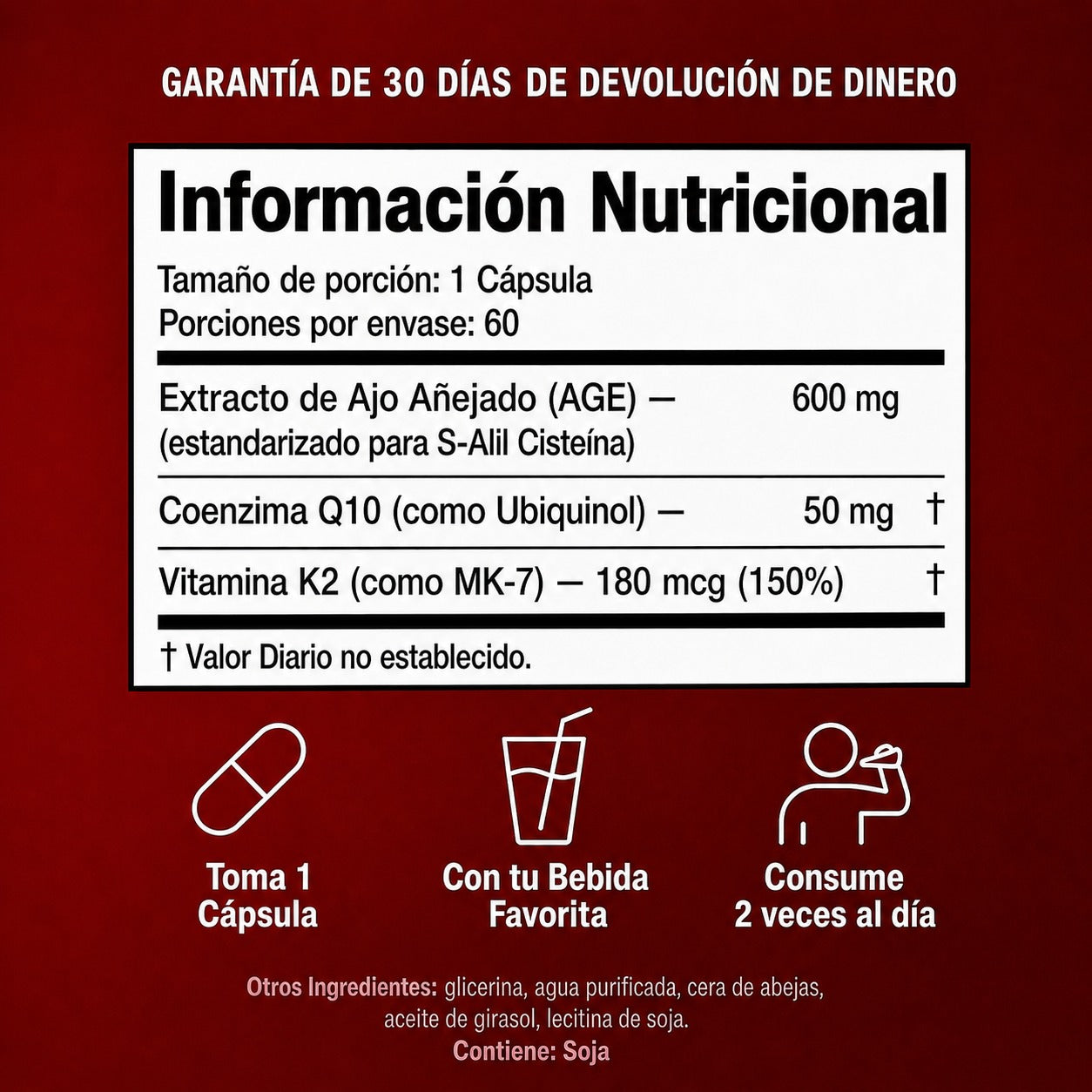 Cápsulas Vitalum | favorece la salud del corazón y una circulación sanguínea saludable